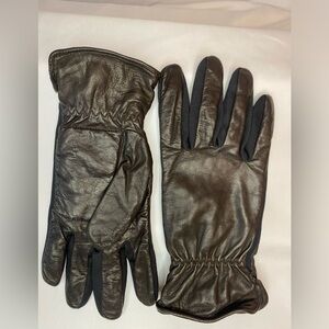 Women’s size extra large L.L.Bean leather brown and black gloves
